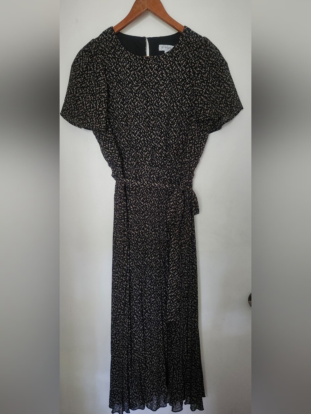 Polygram Dress Size Small Floral Black/tan